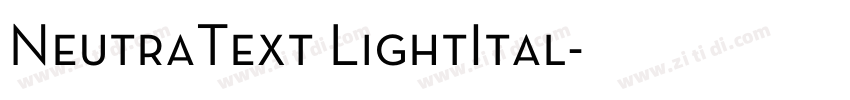 NeutraText LightItal字体转换